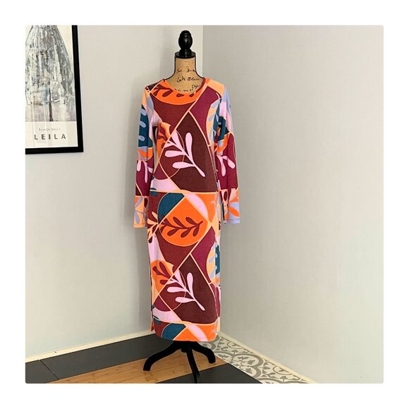 Latino Heritage Month Long Sleeve Midi Bodycon Sweater Dress L - Picture 2 of 12